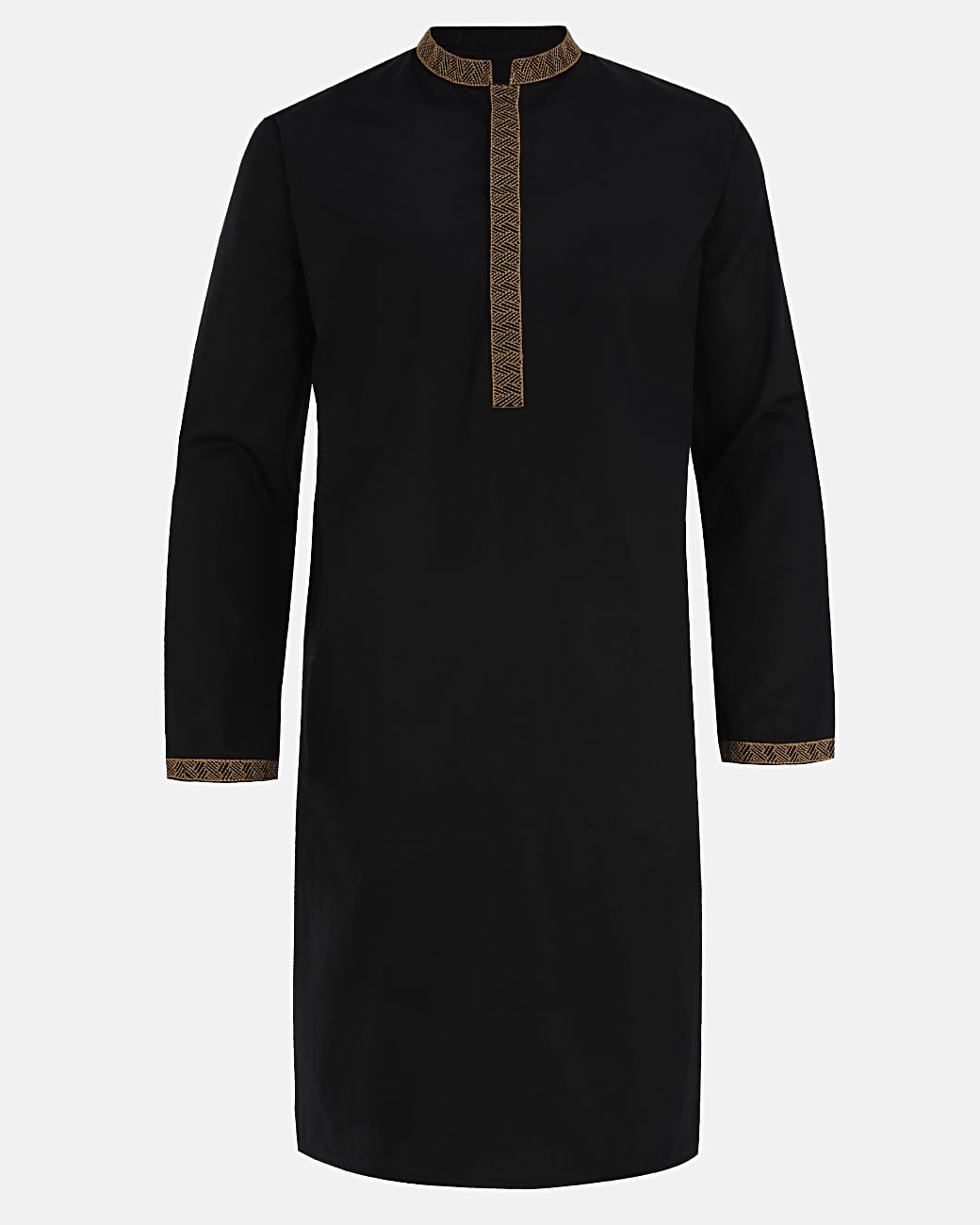 Men's Embroidery Black Panjabi