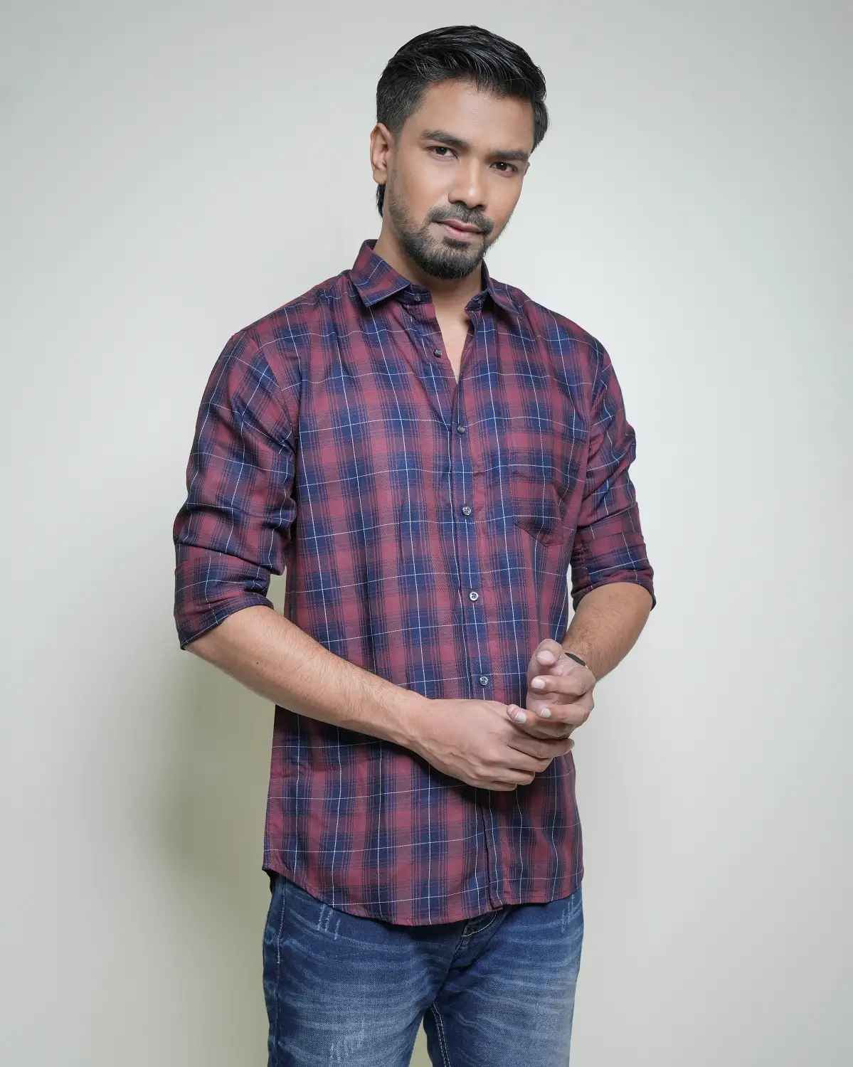 Men's Casual Shirt Check