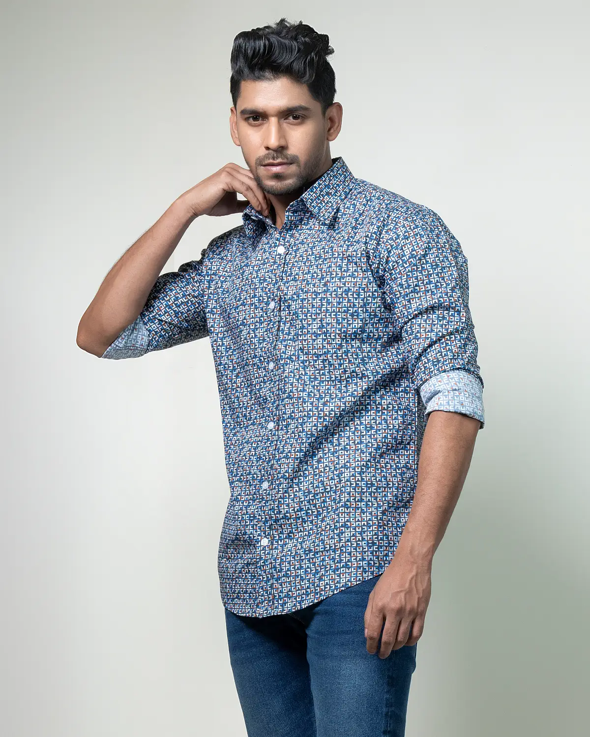 Multi Square Casual Shirt