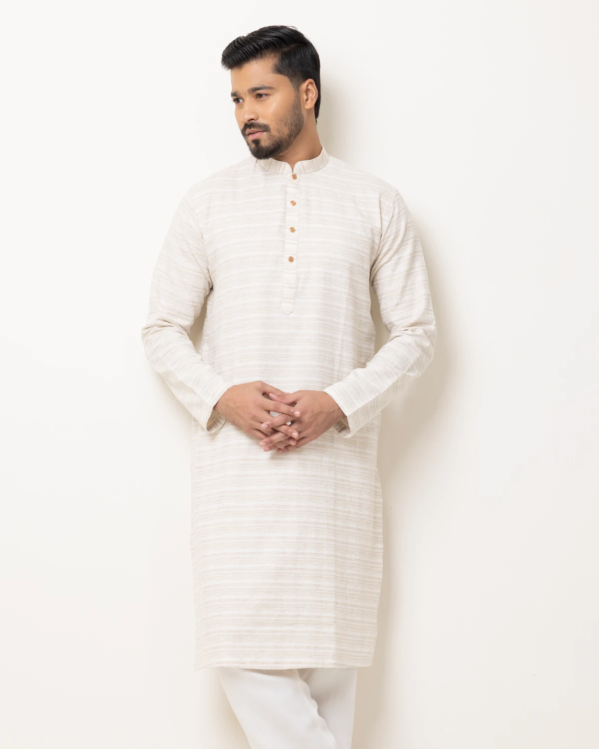 Men's Classic Light Creamy Tan Panjabi